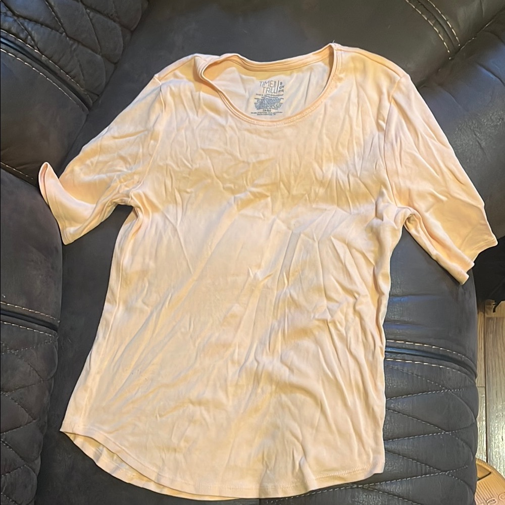 True Craft Orange Fitted 3/4 Sleeve Tee